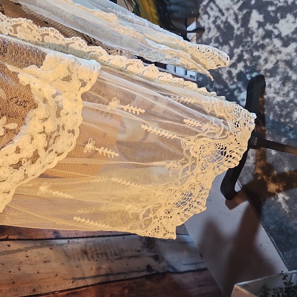 Floral Lace Kimono Cardigan Off White Size Large - Picture 3 of 5